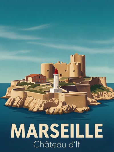 Affiche de Marseille - Château d'If