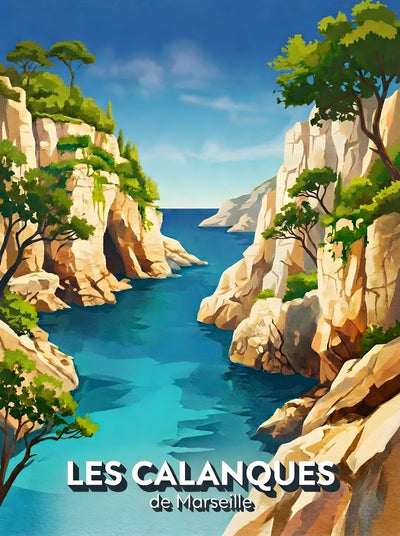 Affiche des Calanques de Marseille