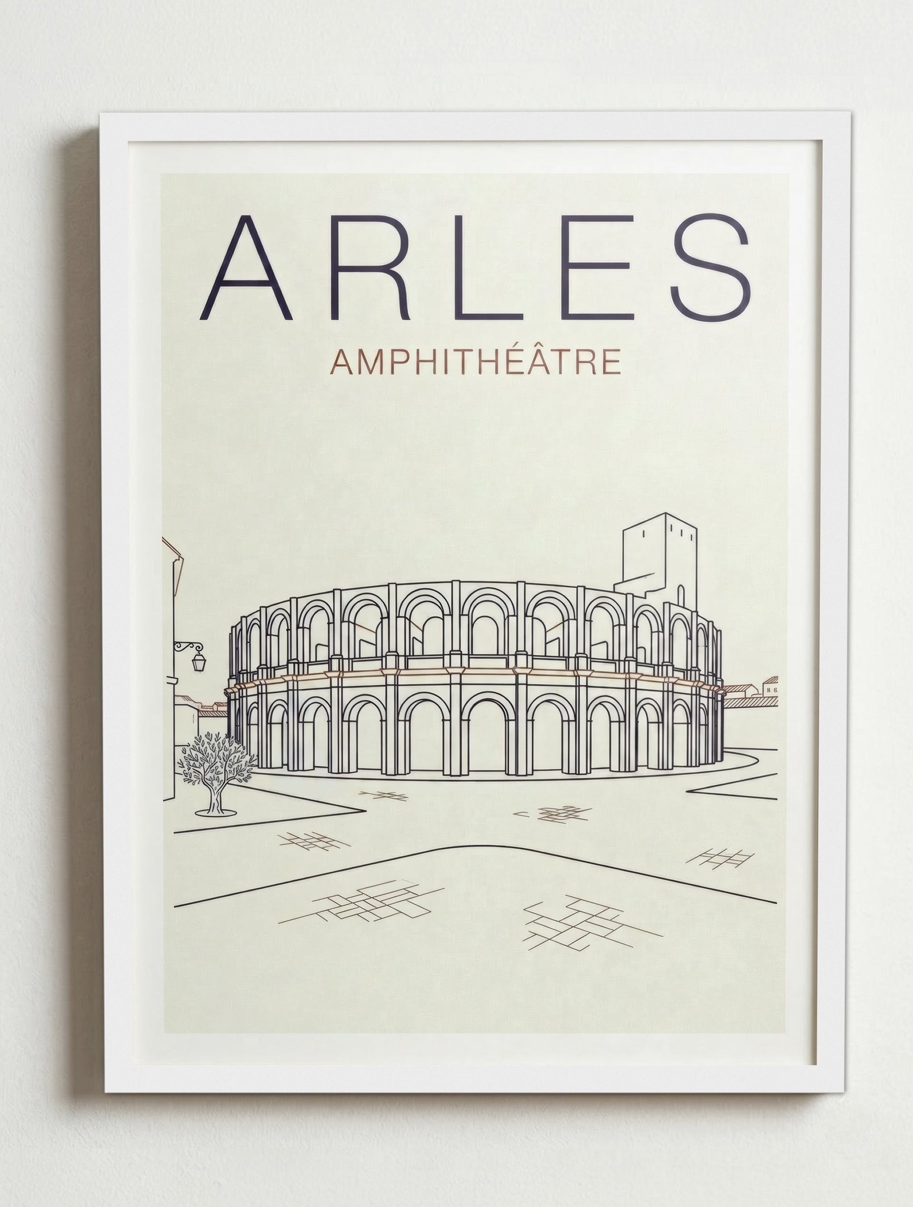 Affiche de Arles – Cadre blanc