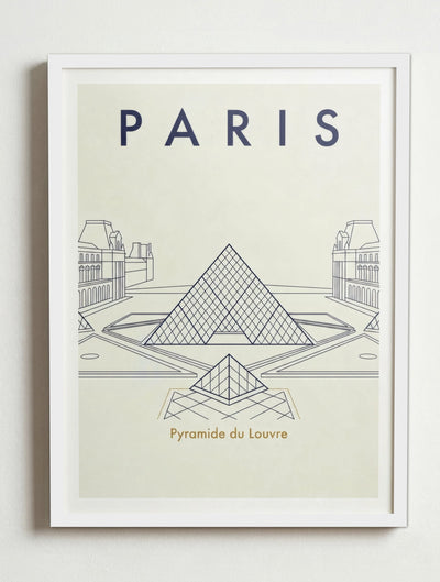 Affiche de Paris – Cadre blanc
