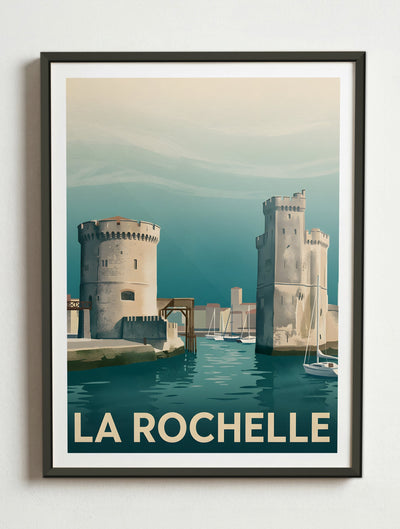 Affiche de La Rochelle - La Rochelle Vieux Port – Cadre métal
