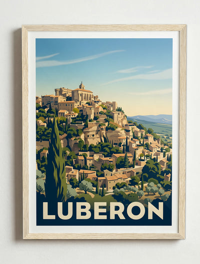 Affiche de Luberon – Cadre bois