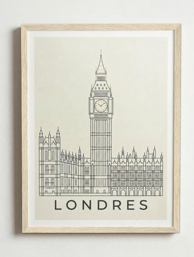 Affiche Londres – Cadre bois