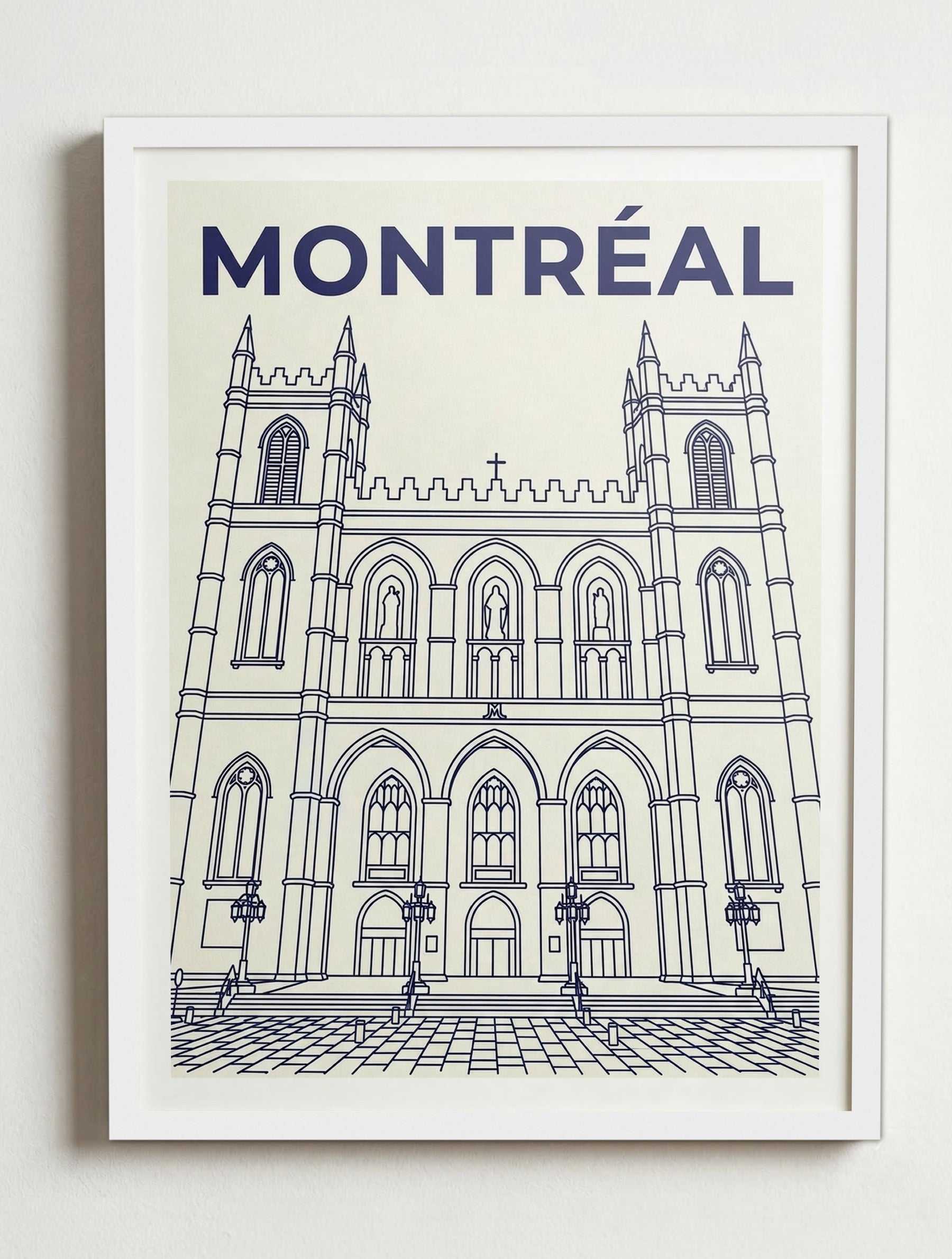 Affiche de Montréal – Cadre blanc