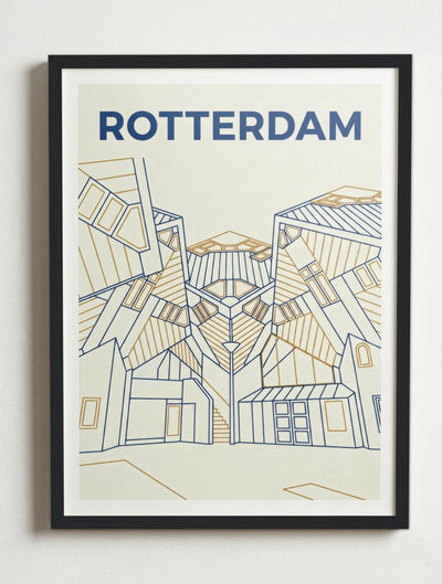 Affiche de Rotterdam – Cadre noir