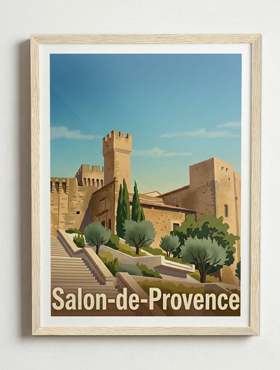 Affiche de Salon-de-Provence - Chateau de L'emperi – Cadre bois
