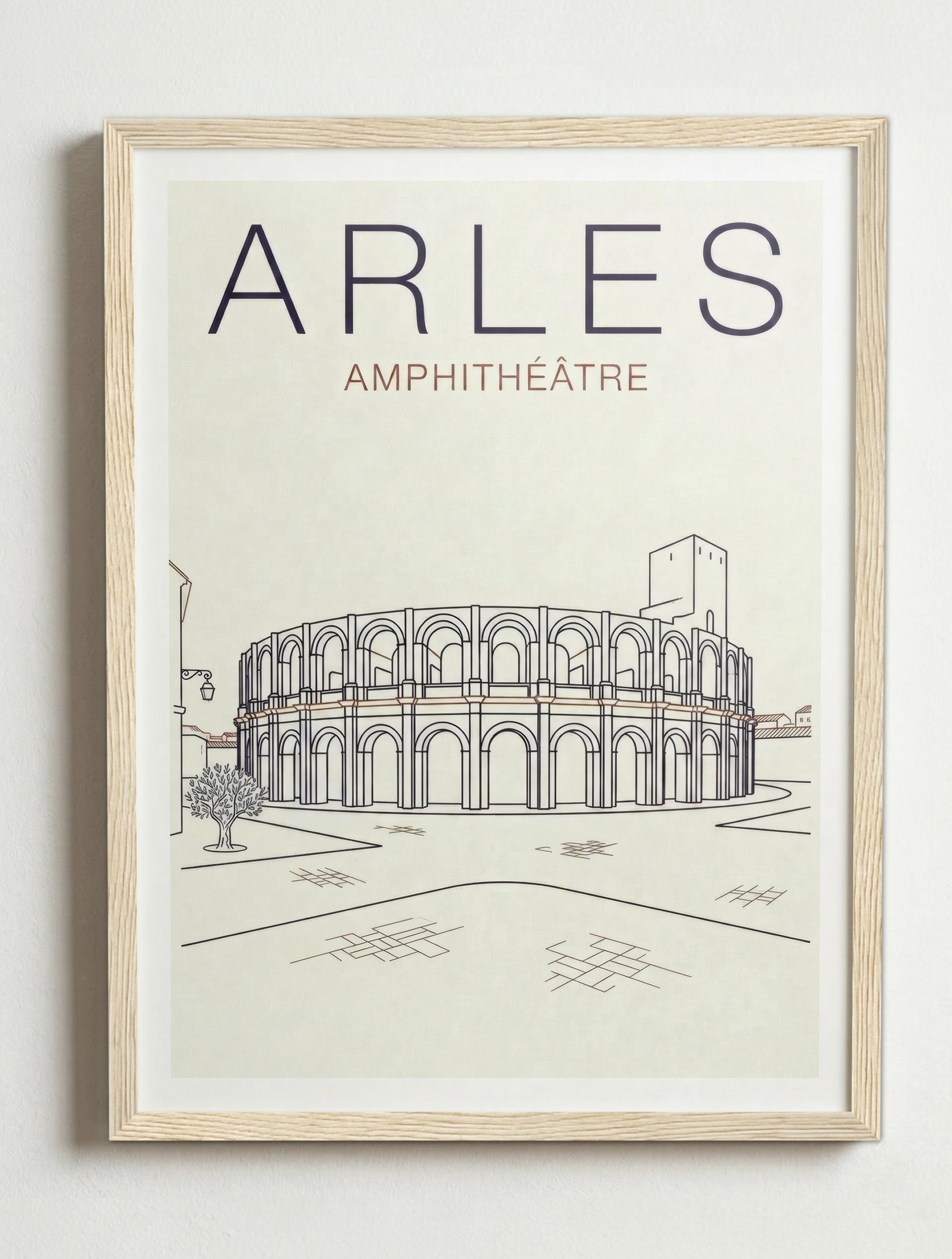 Affiche de Arles – Cadre bois