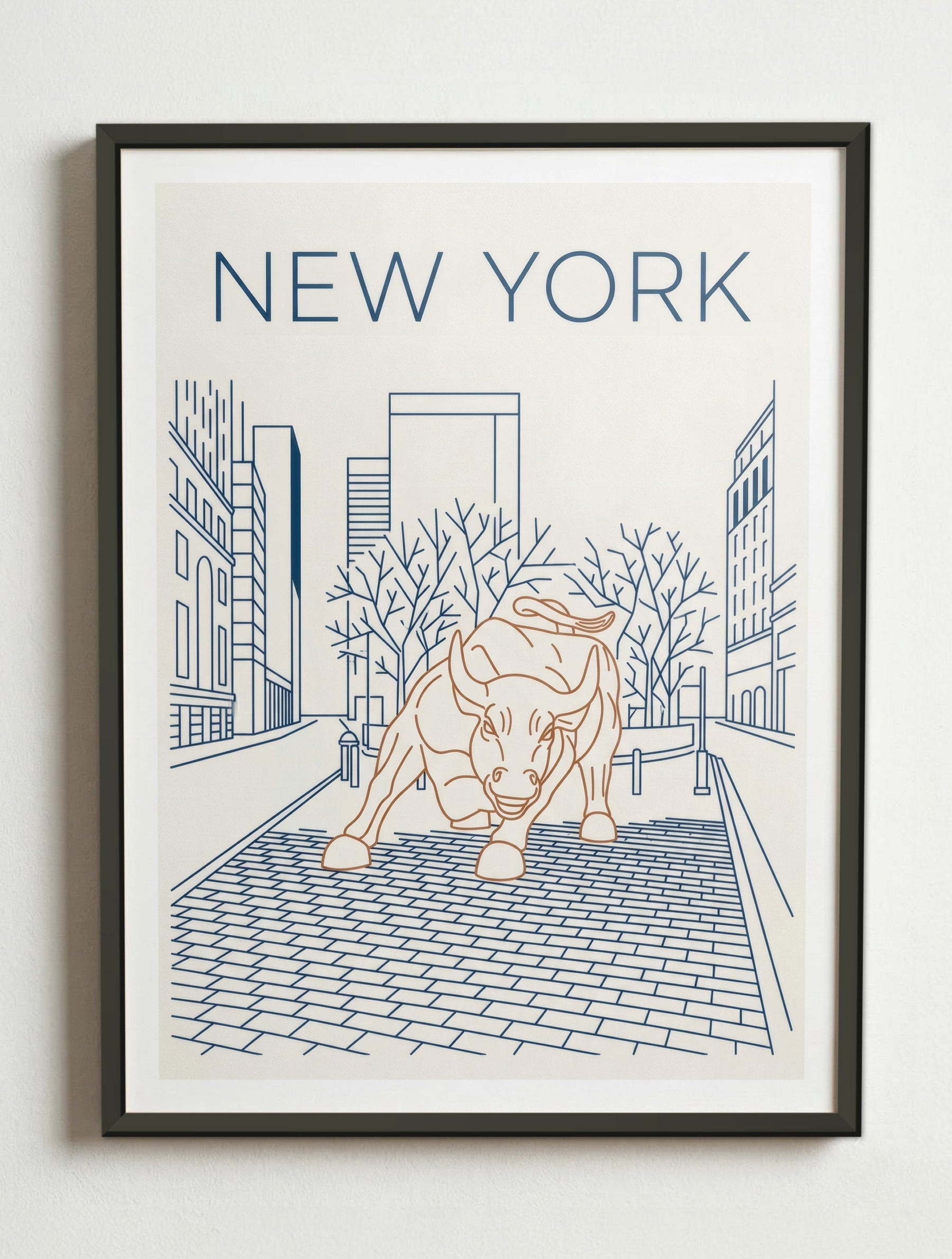 Affiche de New York – Cadre métal