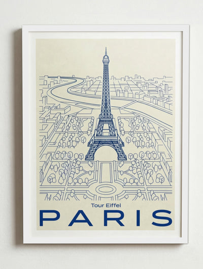 Affiche Paris – Cadre blanc