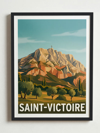 Affiche de Saint-Victoire – Cadre noir