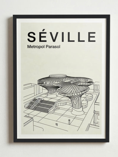 Affiche de Séville – Cadre noir