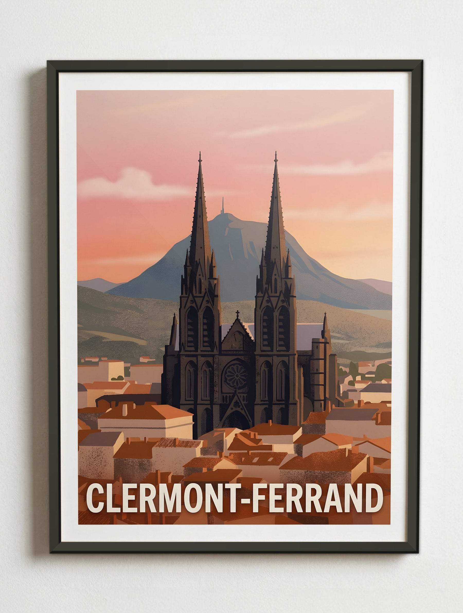 Affiche de Clermont-Ferrand – Cadre métal