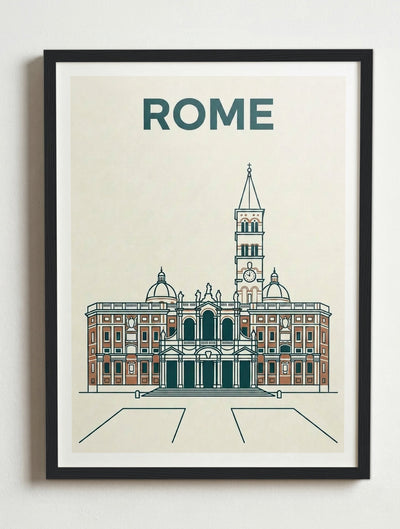 Affiche de Rome – Cadre noir