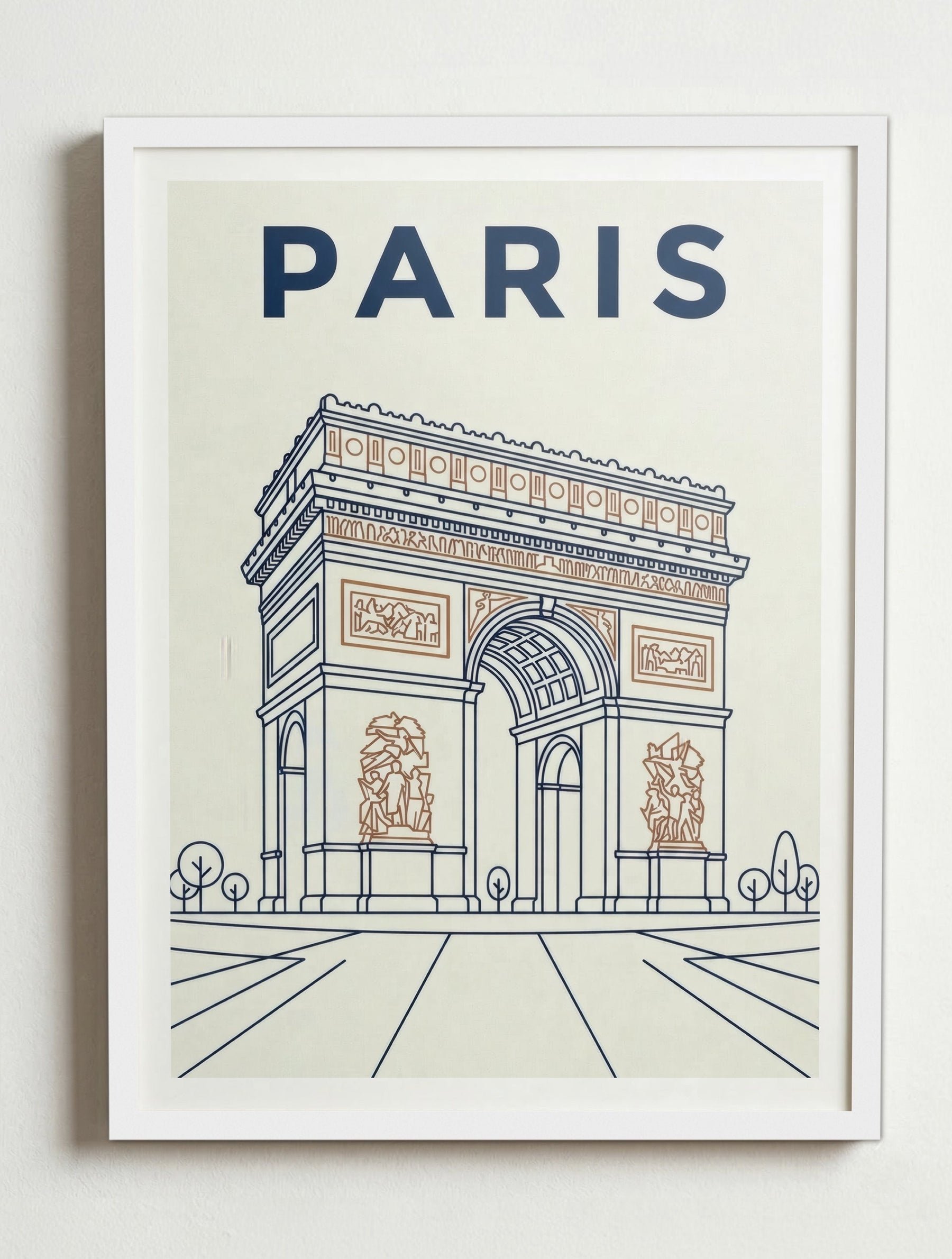 Affiche Paris – Cadre blanc