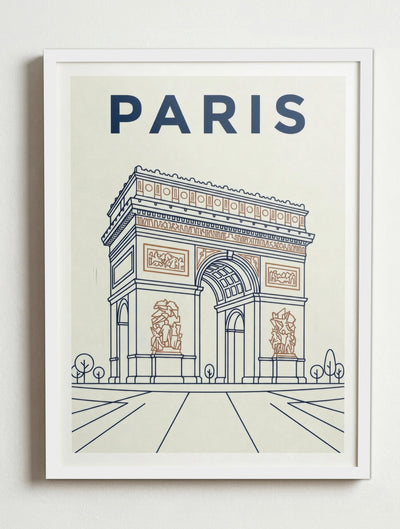 Affiche Paris – Cadre blanc