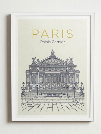 Affiche de Paris – Cadre blanc