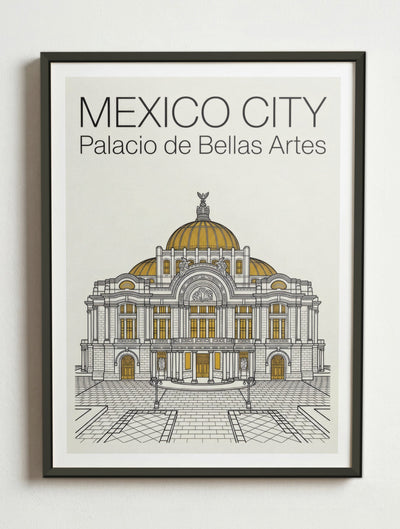 Affiche de Mexico City – Cadre métal