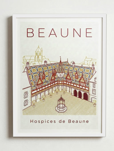 Affiche de Beaune – Cadre blanc