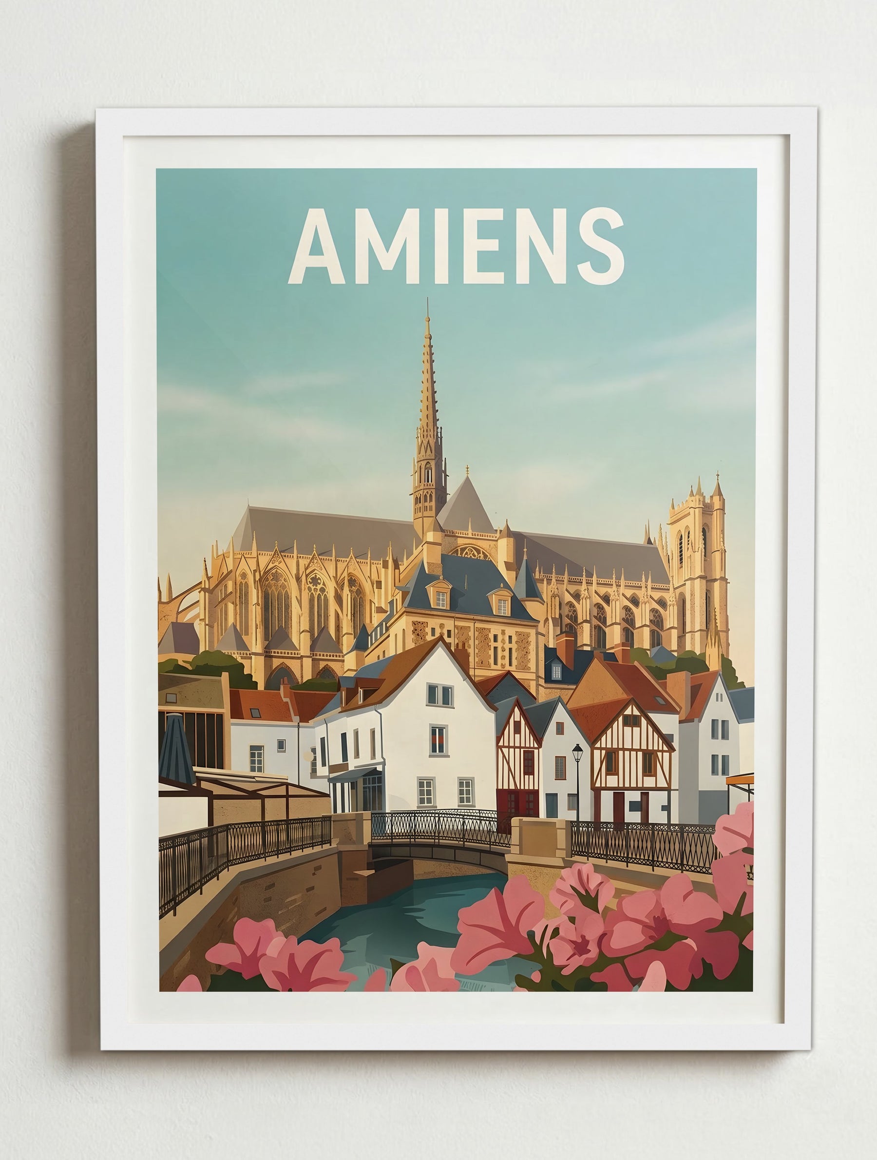 Affiche de Amiens – Cadre blanc