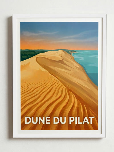 Affiche de Dune du Pilat – Cadre blanc