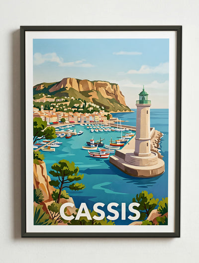 Affiche de Cassis – Cadre métal