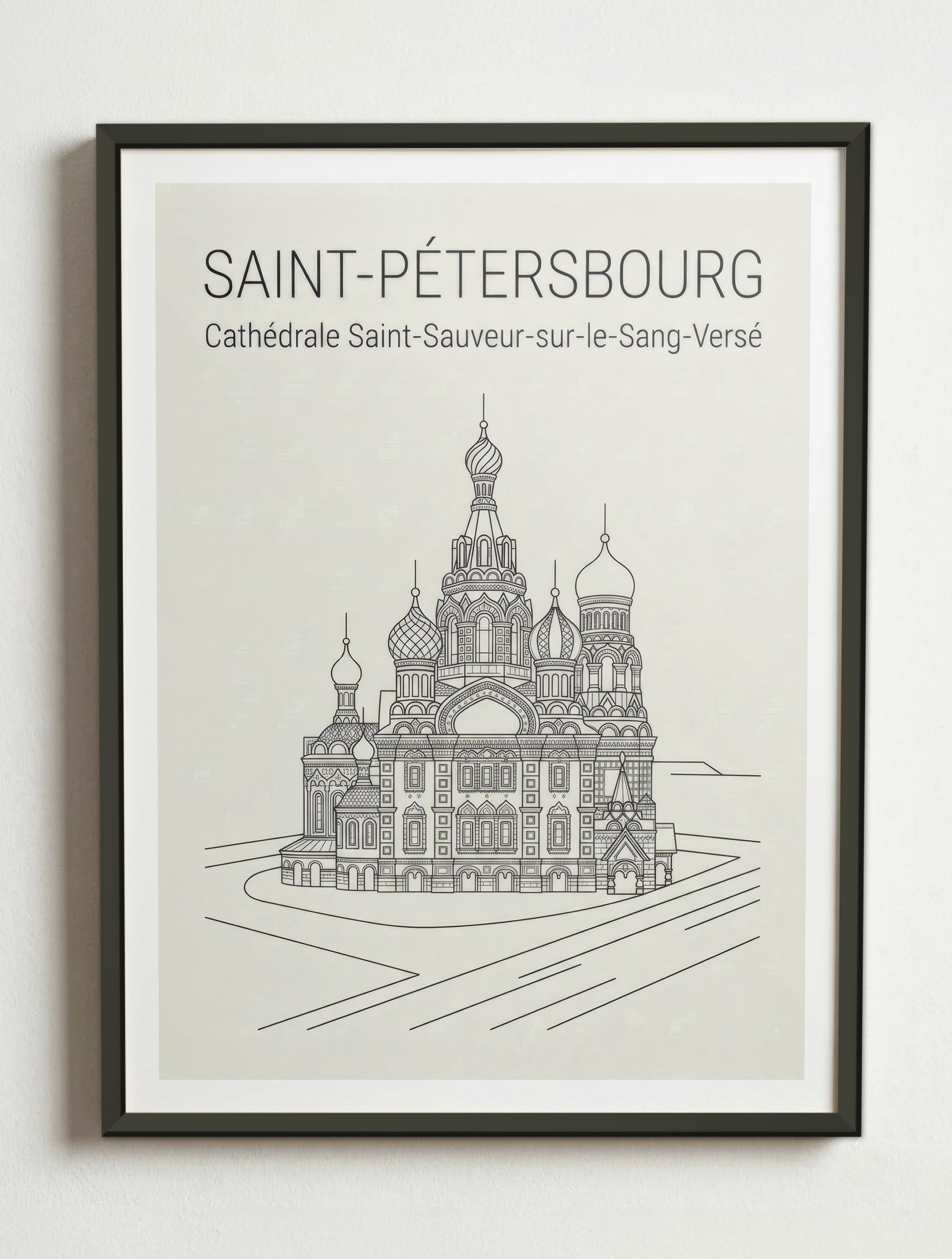 Affiche de Saint-Pétersbourg – Cadre métal
