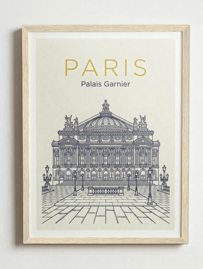 Affiche de Paris – Cadre bois