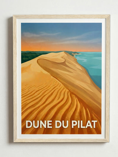 Affiche de Dune du Pilat – Cadre bois