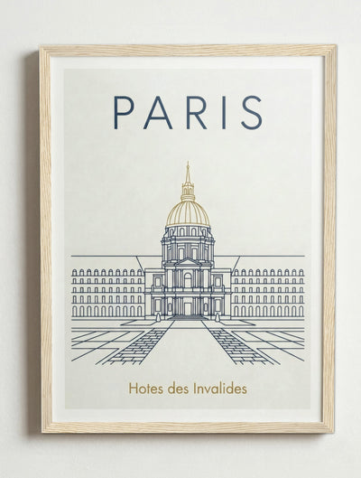 Affiche de Paris – Cadre bois