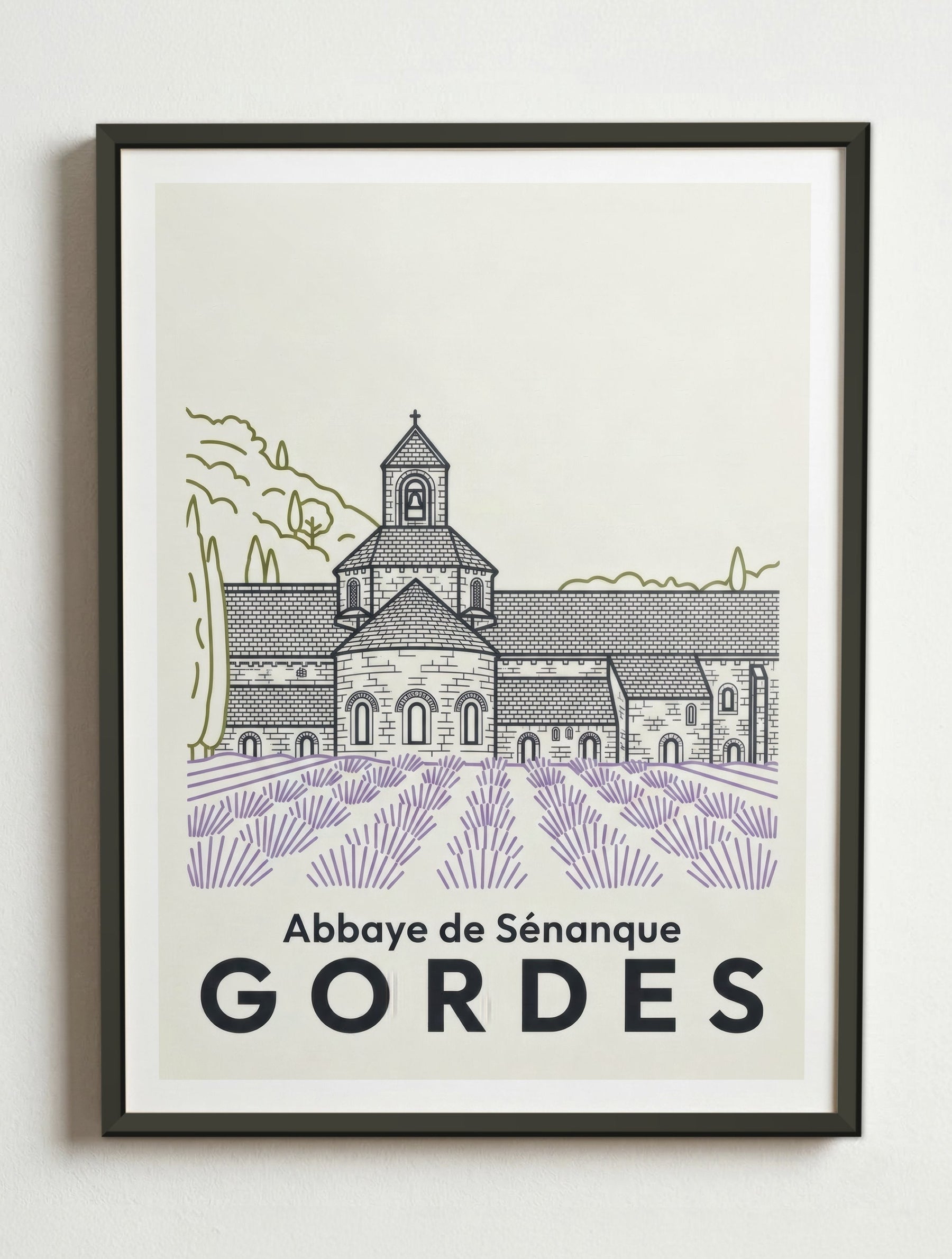 Affiche de Gordes – Cadre métal