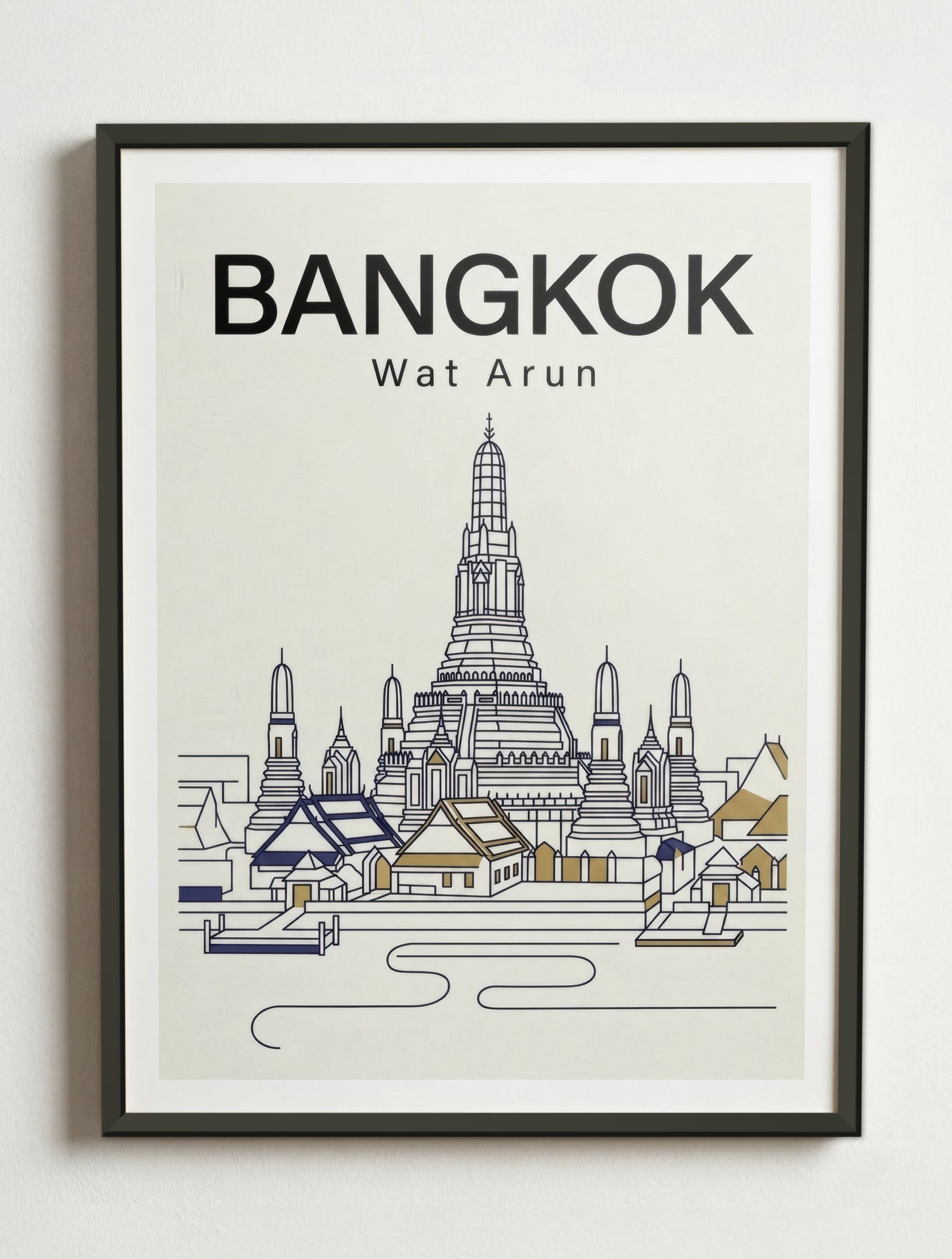 Affiche de Bangkok – Cadre métal