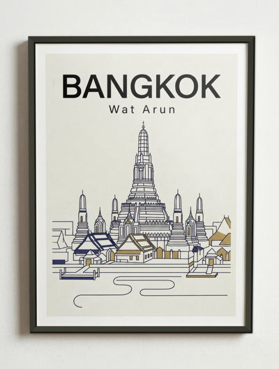 Affiche de Bangkok – Cadre métal