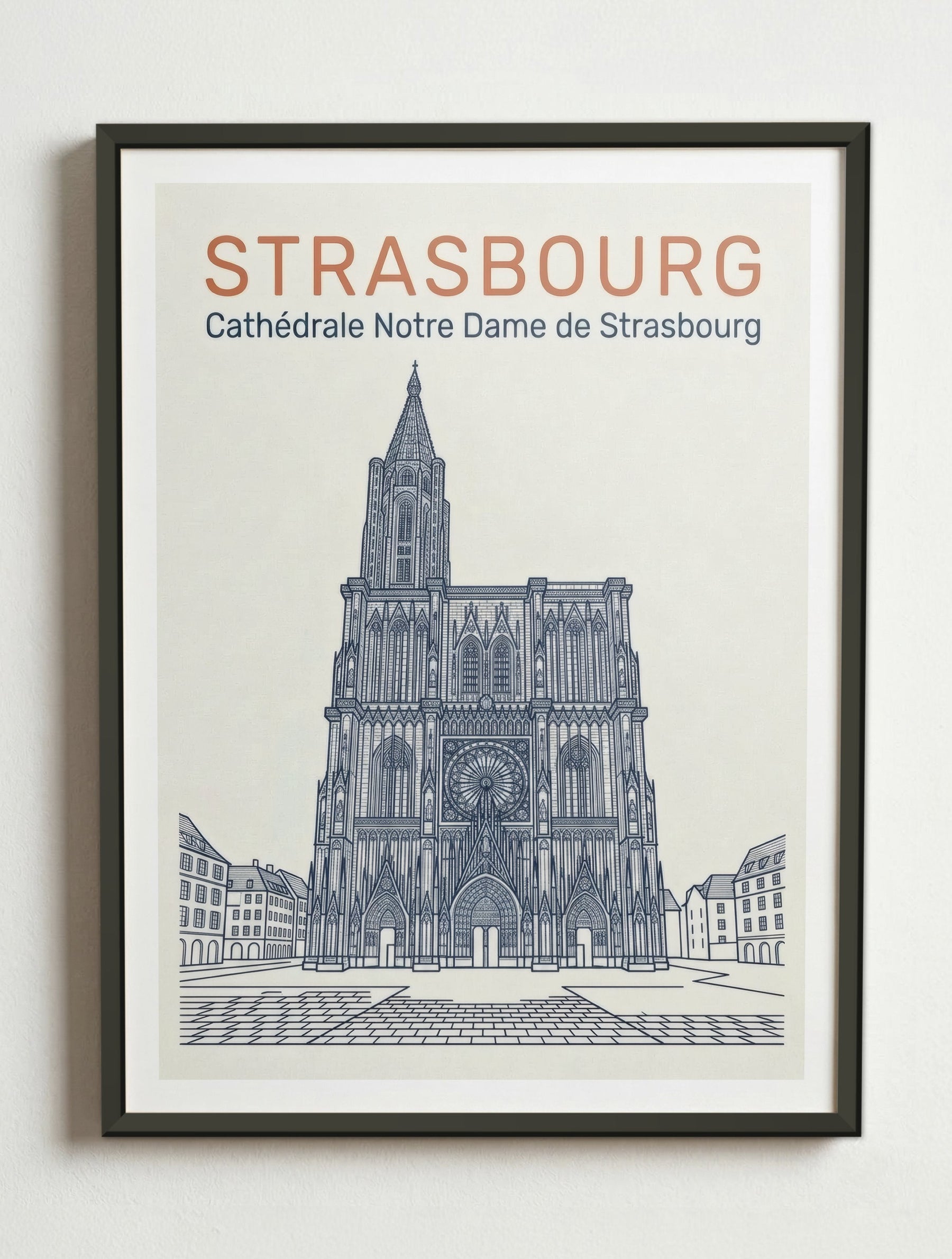 Affiche de Strasbourg – Cadre métal