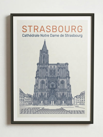 Affiche de Strasbourg – Cadre métal