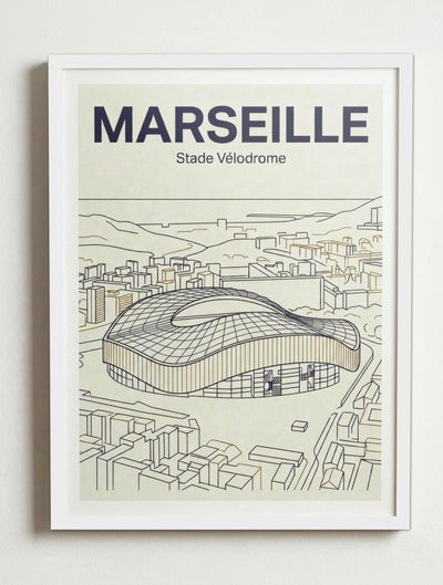 Affiche de Marseille – Cadre blanc