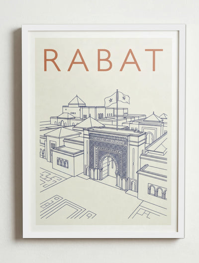 Affiche de Rabat – Cadre blanc
