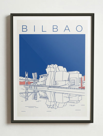 Affiche de Bilbao – Cadre métal