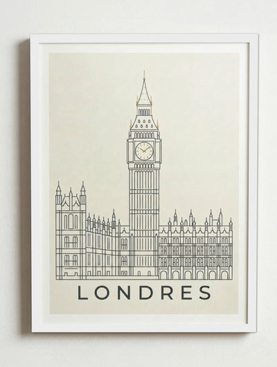 Affiche Londres – Cadre blanc