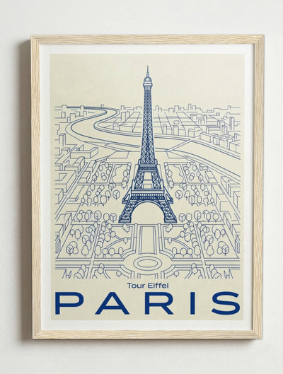 Affiche Paris – Cadre bois