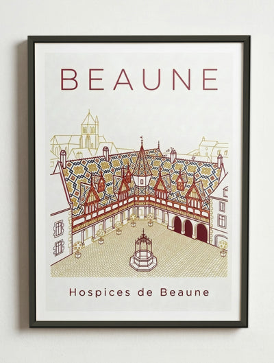 Affiche de Beaune – Cadre métal