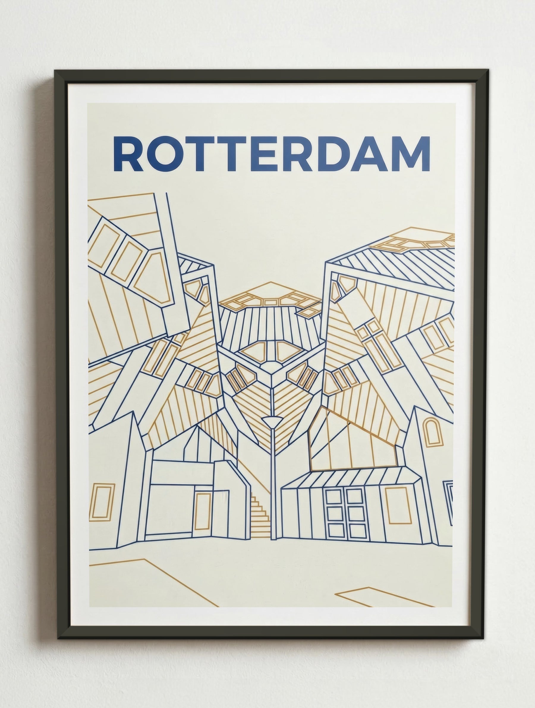 Affiche de Rotterdam – Cadre métal