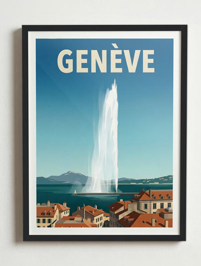 Affiche de Genève – Cadre noir