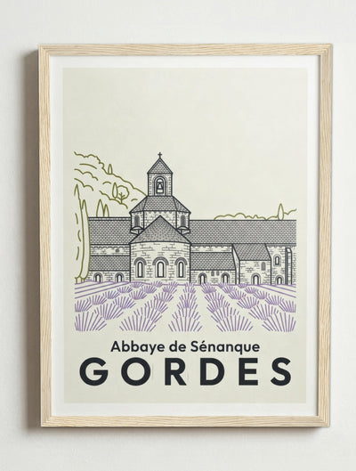 Affiche de Gordes – Cadre bois