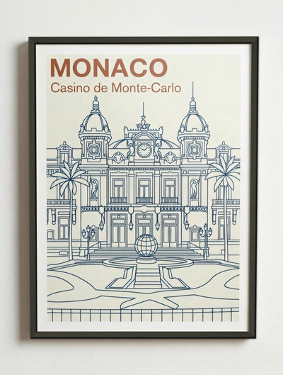 Affiche de Monaco-Ville – Cadre métal