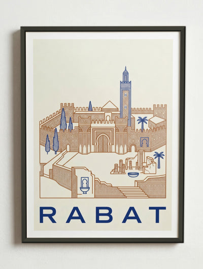 Affiche de Rabat – Cadre métal