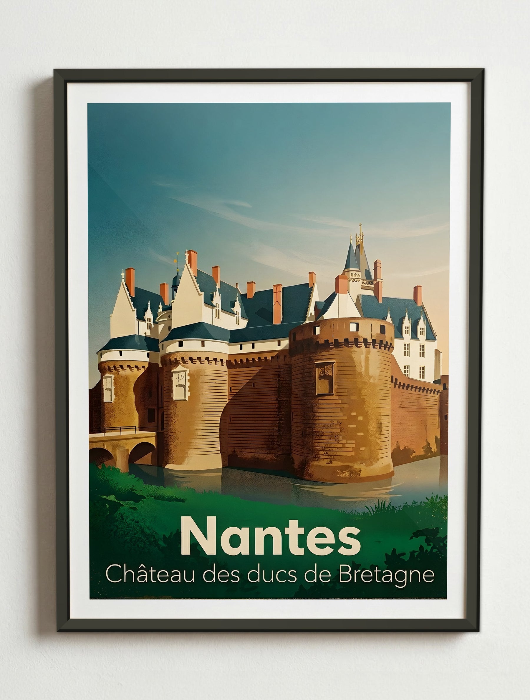 Affiche de Nantes - Château des ducs de Bretagne – Cadre métal