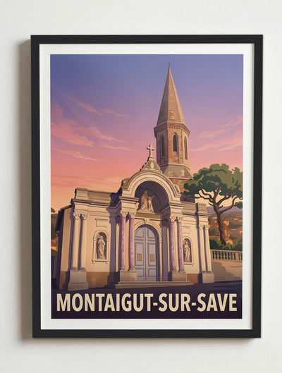 Affiche de Montaigut-sur-Save, France - – Cadre noir