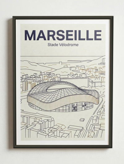 Affiche de Marseille – Cadre métal
