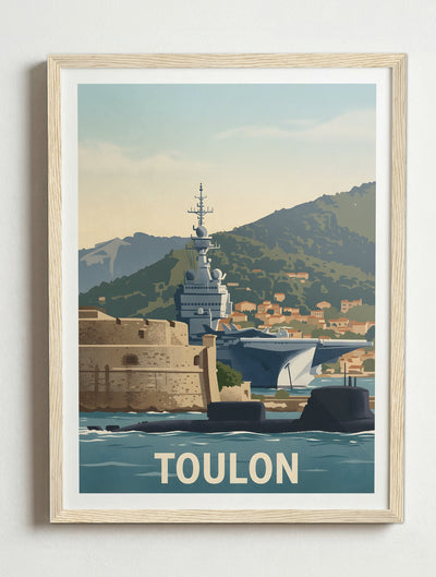 Affiche de Toulon – Cadre bois