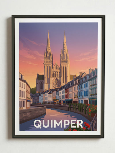Affiche de Quimper – Cadre métal